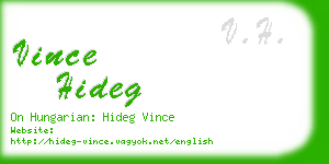 vince hideg business card